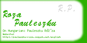 roza pauleszku business card